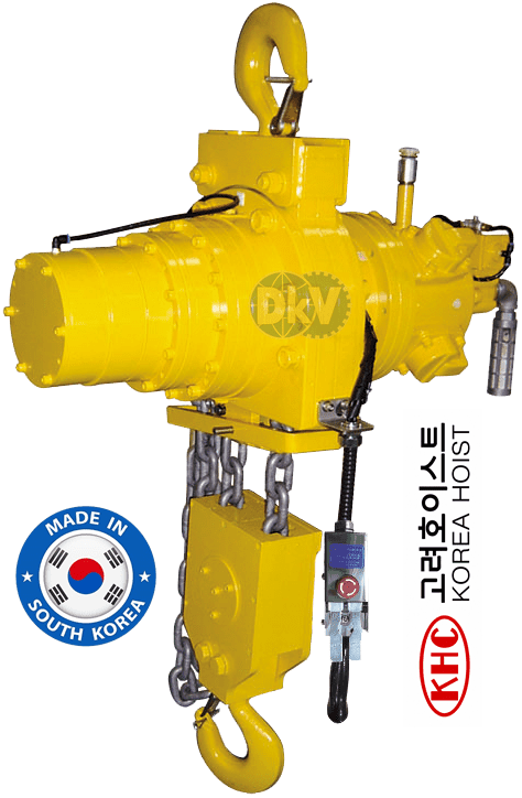 Pa lăng xích khí nén Korea Hoist KA6GS-100, Korea hoist peumatic chain hoists KA6GS-100