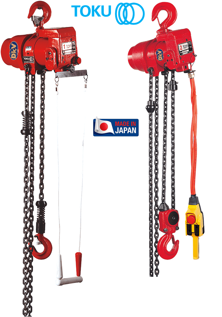 Pa lăng xích khí nén Toku TCR-1000P2E, Toku peumatic chain hoists TCR-1000P2E