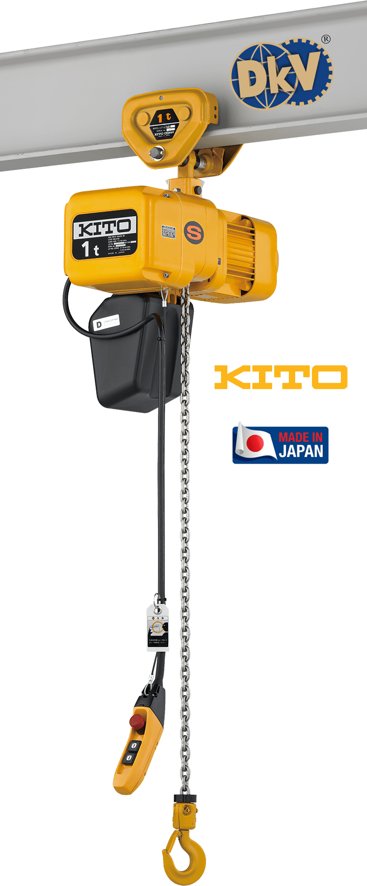 Pa lăng xích điện Kito ER2SP005L, Kito electric chain hoists ER2SP005L