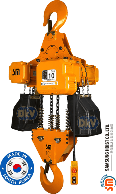 Pa lăng xích điện Samsung SCO-D10000D, Samsung electric chain hoists SCO-D10000D