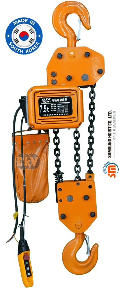 Pa lăng xích điện Samsung SCO-D7500D, Samsung electric chain hoists SCO-D7500D