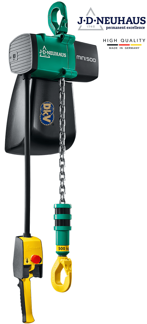 Pa lăng xích khí nén JDN MINI 1000, JDN peumatic chain hoists MINI 1000