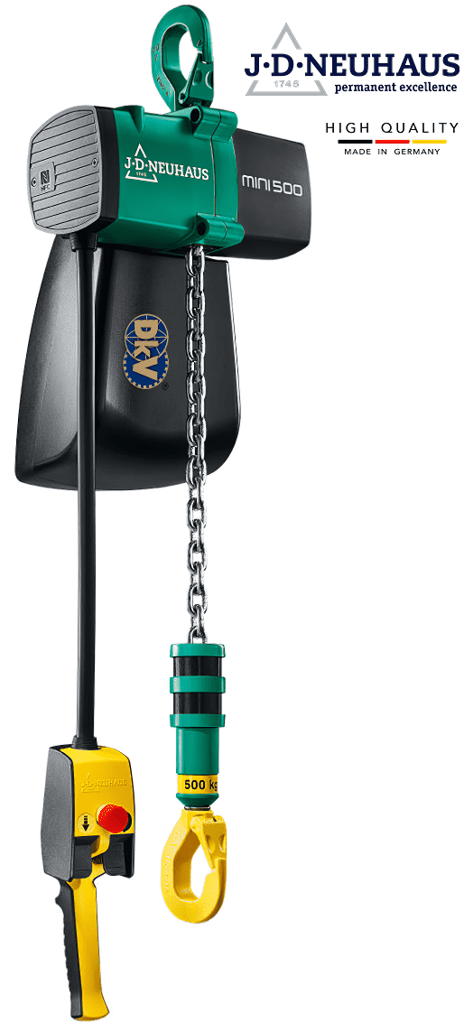Pa lăng xích khí nén JDN MINI 500, JDN peumatic chain hoists MINI 500