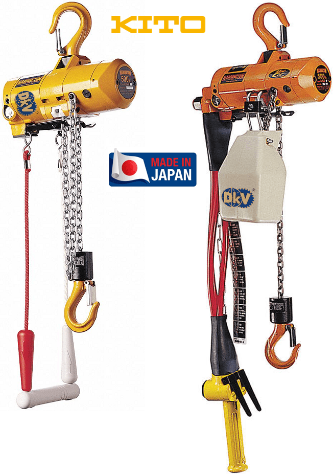 Pa lăng xích khí nén Kito TCRH09PS, Kito peumatic chain hoists TCRH09PS
