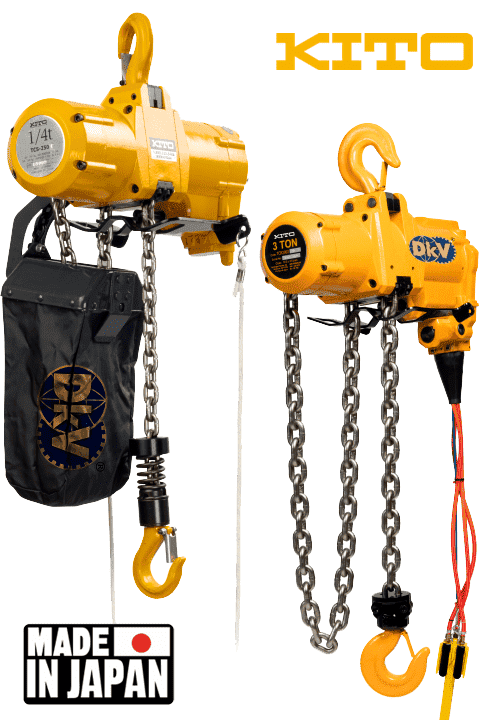 Pa lăng xích khí nén Kito TCSH04CS, Kito peumatic chain hoists TCSH04CS