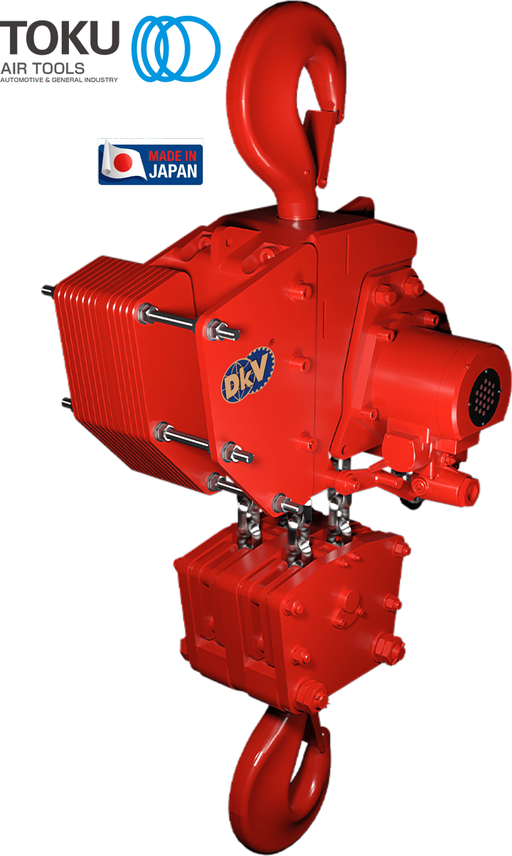 Pa lăng xích khí nén Toku TMH-50T/4, Toku peumatic chain hoists TMH-50T/4