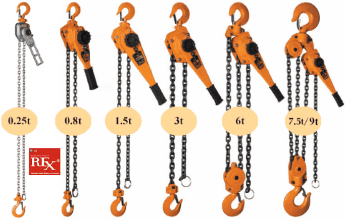 Pa lăng xích lắc tay Rex MG-75, Rex lever hoists MG-75