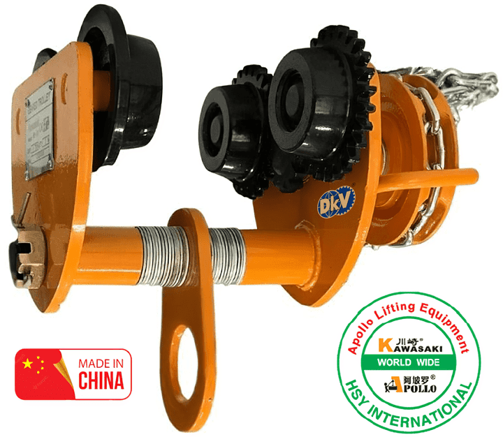 Rùa lăn treo pa lăng Kawasaki VG100, Kawasaki geared trolley for chain hoist VG100
