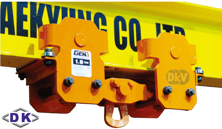 Rùa lăn treo pa lăng DK DBPT-010, DK plain trolley for chain hoist DBPT-010