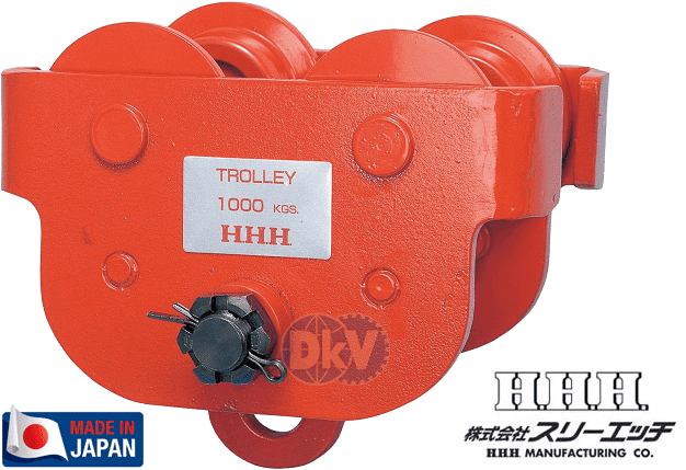 Rùa lăn treo pa lăng H.H.H PT5TON, H.H.H plain trolley for chain hoist PT5TON