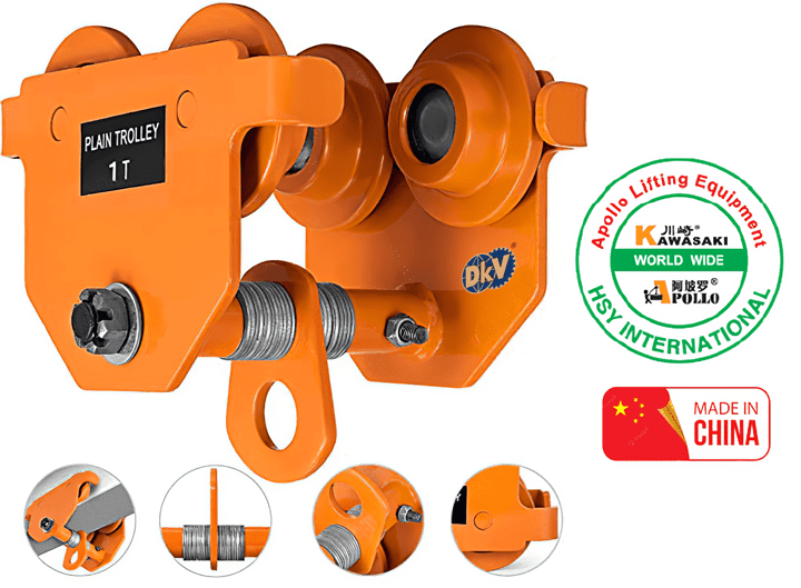 Rùa lăn treo pa lăng Kawasaki GCT-A5, Kawasaki plain trolley for chain hoist GCT-A5