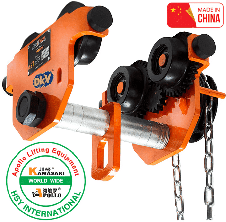 Rùa lăn treo pa lăng Kawasaki GCL-A1, Kawasaki geared trolley for chain hoist GCL-A1