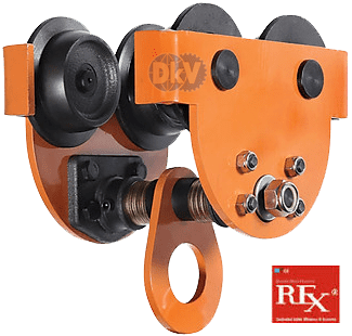 Rùa lăn treo pa lăng Rex MPT75, Rex plain trolley for chain hoist MPT75