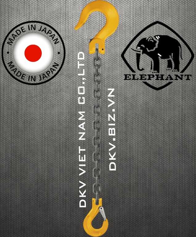 Sling xích cẩu hàng 1 chân Elephant 1-H-H-10, Elephant single leg chain sling 1-H-H-10