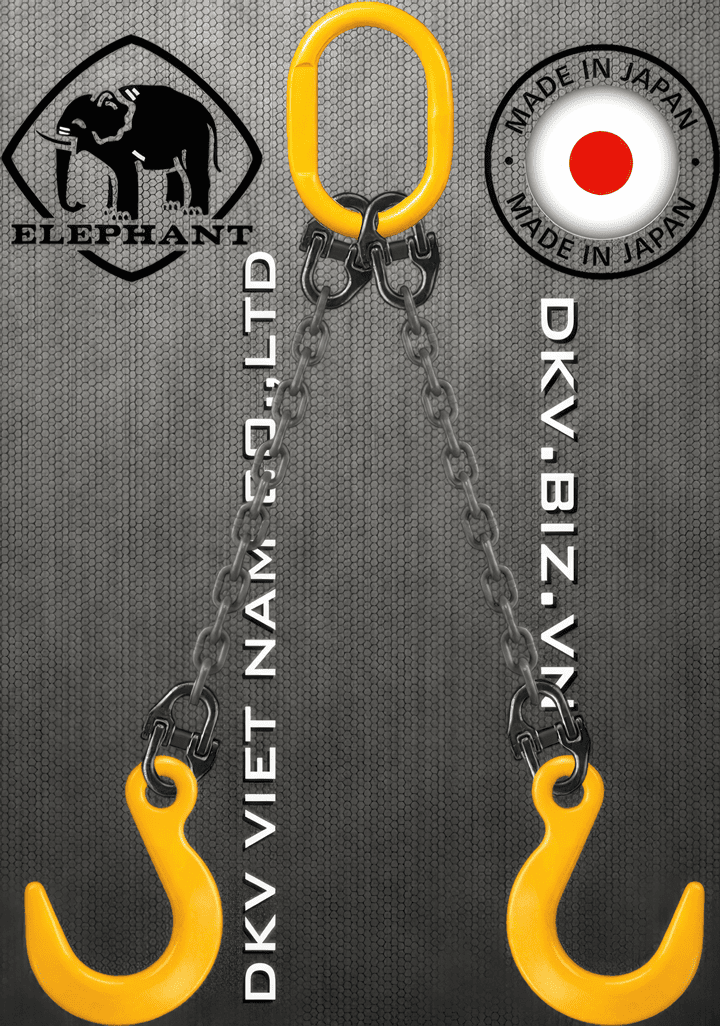 Sling xích cẩu hàng 2 chân Elephant 2-MFF-YN-7.1, Elephant double leg chain sling 2-MFF-YN-7.1