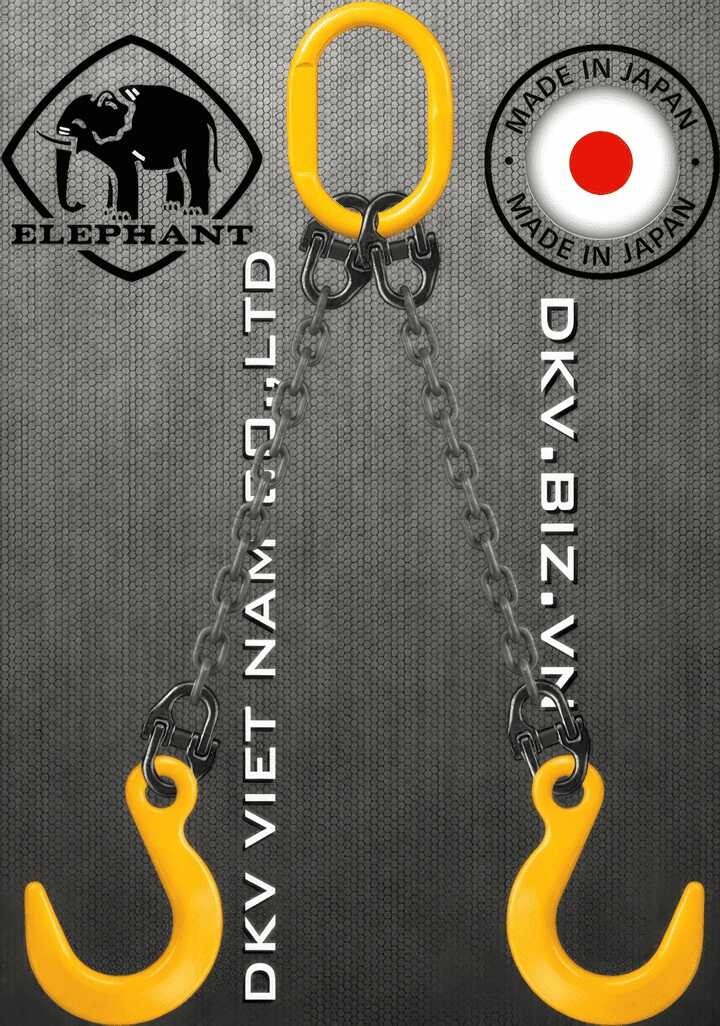 Sling xích cẩu hàng 2 chân Elephant 2-MFF-YN-13, Elephant double leg chain sling 2-MFF-YN-13