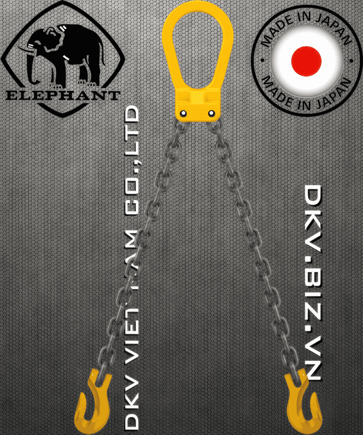 Sling xích cẩu hàng 2 chân Elephant 2-W-G-6.3, Elephant double leg chain sling 2-W-G-6.3